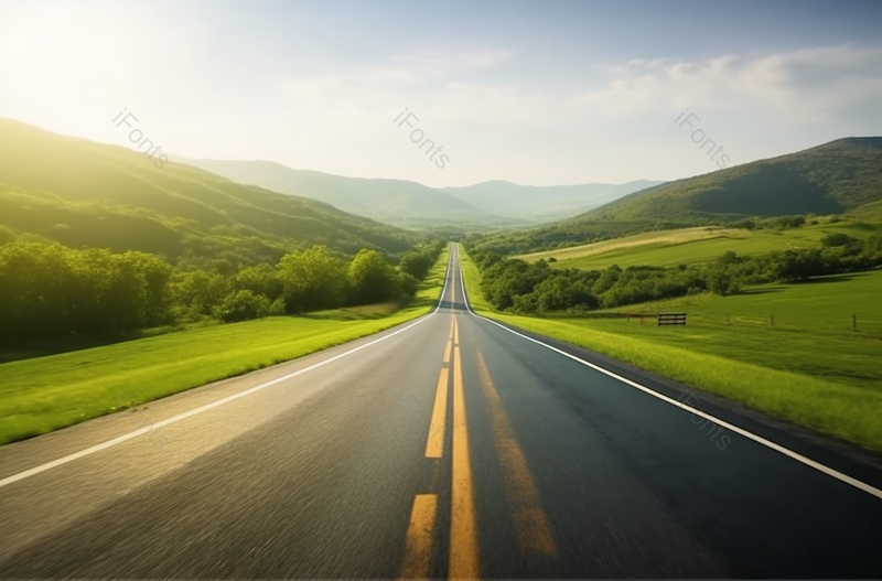 阳光树林草原公路户外风景摄影,高清,摄影图,摄影图片,图片大全,摄影图免费下载